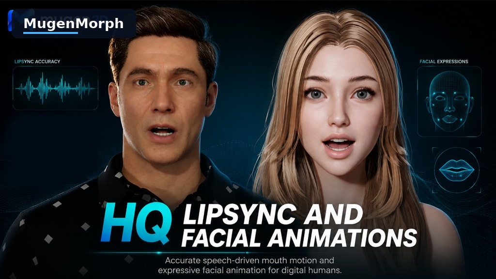 SumeruAI MugenMorph: 3D Lip Sync for Unreal Engine and Unity